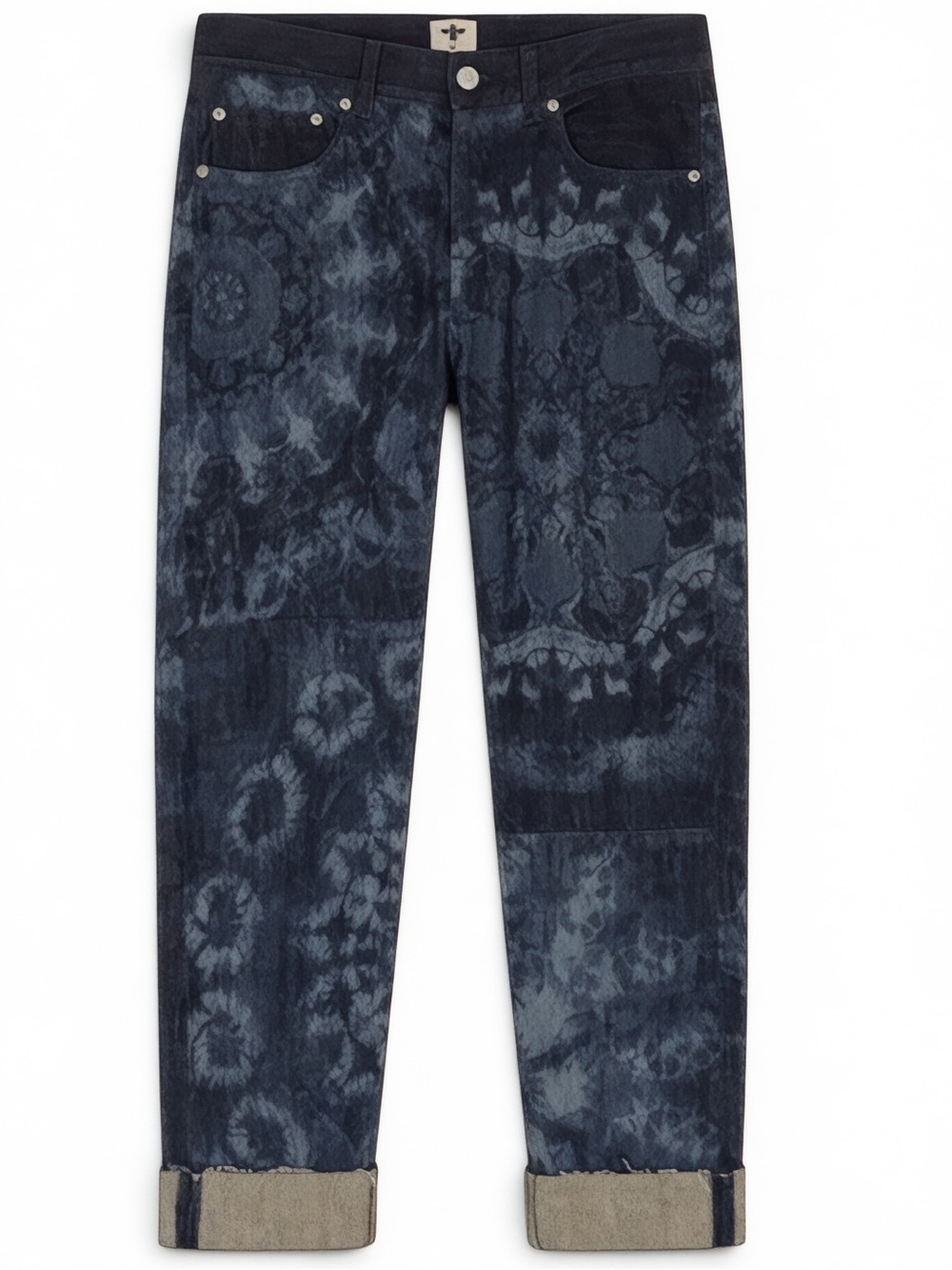 DIOR 2019 Runway Kaleidoscope Tie-dye Printed Patchwork Denim Jeans Size 29